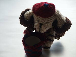 Art hand Auction 1 Hand-knitted Shih Tzu/Shih Tzu/Cute dog/Hand-knitted/Handmade/Storage container/Stick sugar container/Cream container/For your room/, toy, game, stuffed toy, Amigurumi