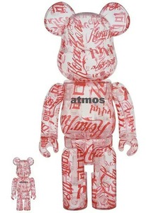 MEDICOM TOY ATMOS BE@RBRICK COCA-COLA CLEAR 100％ & 400％ メディコムトイ×アトモス ベアブリック コカコーラ クリアー