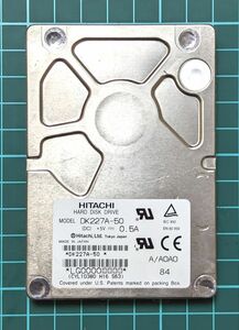 【送料無料】[動作品] [中古] [激レア] 日立 HITACHI 2.5インチ IDE 5GB HDD DK227A-50 12.5mm