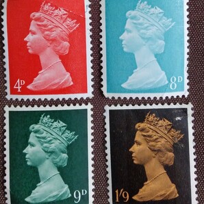 外国切手 エリザベス女王 イギリス ジャンク 印なし 糊ありの画像8