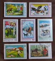 外国切手　モンゴル　1975 狩猟　7完　使用済み　糊なし_画像1