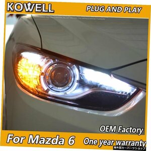 KOWELL Car Styling for Mazda 6 Headlights 2015 New Mazda6 Atenza LED Headlight Original DRL Bi Xenon Lens High Low Beam Parking
