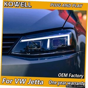 VW Jetta2012ヘッドライト2011-2018JettaMK6ヘッドライトのカースタイリングJettaヘッドライトLEDライトイエロームービングターンシグナル