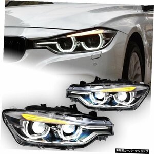 BMWF30LEDヘッドライトプロジェクターレンズ用AKDカーライト2013-2018F353シリーズ320i325iDRLエンジェルアイ自動車用アクセサリー AKD Ca