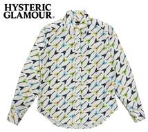 hysteric ヒステリックグラマー 総柄 ボタンダウン シャツ FREE 日本製 HYSTERIC GLAMOUR_画像1