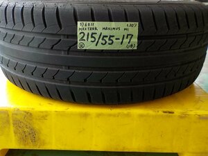 5) 6311d ＭＡＸＴＲＥＫ ＭＡＸＩＭＵＳ Ｍ１ 215/55R17 １本のみ エスティマ クラウン オデッセイ 等 2020年製