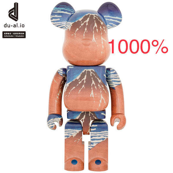 BE@RBRICK 葛飾北斎「冨嶽三十六景 凱風快晴」1000％＊ベアブリック MEDICOM TOY メディコムトイ 招き猫 達磨 BAPE