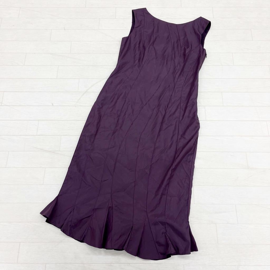 JIL SANDER ウエストプリーツ フレアワンピース 茶色 M*AC548 全ての