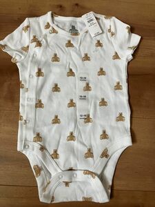 GAP baby　くま　新品　タグ付き　スナップ　前開け　80センチ　保育園　ボディースーツ