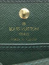 LOUIS VUITTON◆ポルト・モネ・ボワット_タイガ_GRN/レザー/グリーン/メンズ_画像3