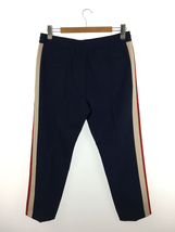 GUCCI◆スラックスパンツ/48/ウール/NVY/493714/2018SS Stripe Cropped Pant_画像2