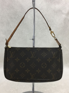 LOUIS VUITTON◆ポシェット・アクセソワール(OLD)_モノグラム_BRW/PVC/BRW/ブラウン/ハンドバッグ