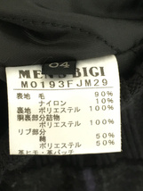 MEN’S BIGI◆ダッフルコート/4/ウール/グレー/チェック/チャコール/フード付/アウター_画像5