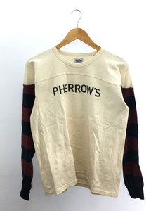 PHERROW’S◆長袖Tシャツ/L/コットン/CRM