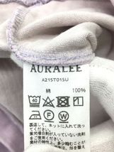 AURALEE◆Tシャツ/4/コットン/パープル_画像3