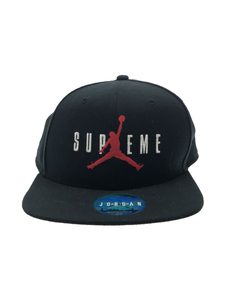 Supreme◆Supreme/キャップ/Supreme Air Jordan 6-Panel Cap/コットン/BLK/メンズ