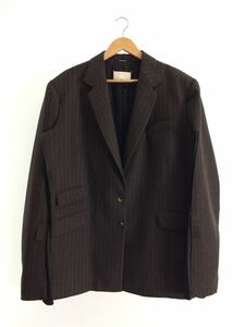 Maison Margiela◆20ss/Brown Wool Cape Jacket/テーラードジャケット/46/ウール/BRW/ストライプ//2ボタン