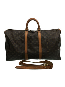 LOUIS VUITTON◆キーポル・バンドリエール55_モノグラム_BRW/PVC/BRW/ヌメ革シミ