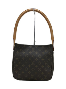 LOUIS VUITTON◆M51146/ルーピングMM_モノグラムキャンバス ワンショルダーバッグ/PVC/ブラウン/