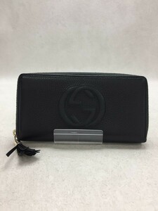 GUCCI◆SOHO/ソーホー/ラウンドファスナー ロングウォレット/レザー/BLK/308004 A7M0G 1000