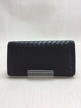 BOTTEGA VENETA◆長財布/レザー/BRW_画像1