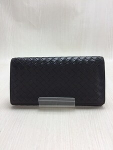 BOTTEGA VENETA◆長財布/レザー/BRW