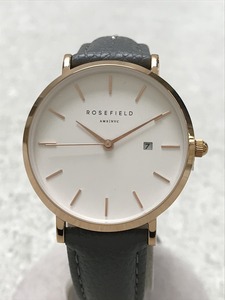 ROSEFIELD◆クォーツ腕時計[仕入]/アナログ/レザー/WHT/GRY