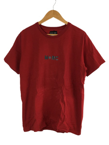 M+RC NOIR◆マルシェノア BIG M T-SHIRT/Tシャツ/M/コットン/RED/腹部シミ有