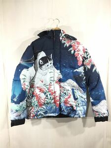 RIPNDIP◆Snow Bird Pufferd Jaket/M/ポリエステル/NVY/総柄