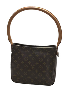 LOUIS VUITTON◆ルーピングMM_モノグラムキャンバス/M51146/トートバッグ/レザー/ブラウン/総柄