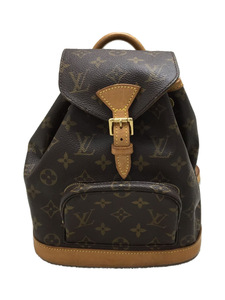 LOUIS VUITTON◆ミニモンスリ/モノグラムキャンバス/バックパック/リュック/PVC/ブラウン/M51137/SP0967