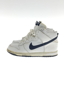 NIKE◆2005製/Dunk High MIDNIGHT NAVY/ハイカットスニーカー/27cm/ホワイト