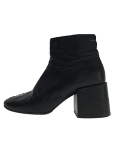 MM6* short boots /39/ black / leather / tea n key heel short boots 