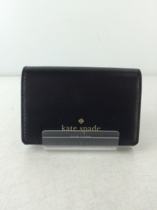 kate spade new york◆2つ折り財布/レザー/BLK/レディース