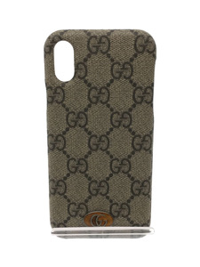 GUCCI◆iPhoneケース_GGスプリーム/PVC/ベージュ