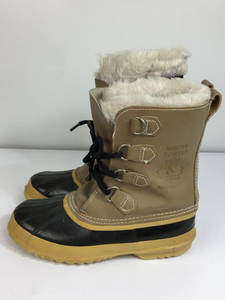 SOREL◆レインブーツ/スノーブーツ/約24cm/ベージュ/PVC/アウトドア/カナダ製/