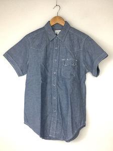 Engineered Garments◆半袖シャツ/2/コットン/インディゴ/シャンブレー/ウエスタン/スナップボタン/ネペンテス/アメカジ