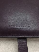 BOTTEGA VENETA◆イントレチャートコンパクトウォレット/2つ折り財布/レザー/BRD/レディース_画像3