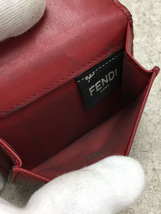 FENDI◆マイクロ財布_エフ イズ フェンディ/レザー/RED/レディース_画像5