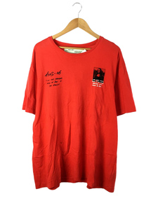 OFF-WHITE◆Tシャツ/L/コットン/RED/OMAA038S19185005