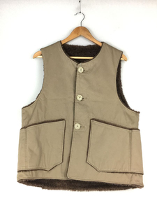 Engineered Garments◆ベスト/M/コーデュロイ/ベージュ/OVER VEST/リバーシブル