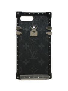 LOUIS VUITTON◆アイ・トランクIPHONE7+_モノグラム・エクリプス_BLK/M64404/BC1137