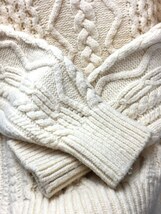 unfil◆French Merino Cable Knit Sweater/1/ウール/BEG/OEFL-UW149/_画像6