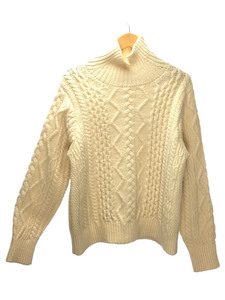 unfil◆French Merino Cable Knit Sweater/1/ウール/BEG/OEFL-UW149/