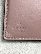 GUCCI◆2つ折り財布/レザー/PNK/レディース_画像3