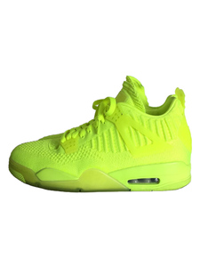 NIKE◆AIR JORDAN 4 RETRO FLYKNIT/エアジョーダンレトロフライニット/イエロー/27cm/YLW