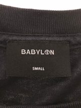 BABYLONE◆長袖Tシャツ/S/コットン/BLK/無地_画像3