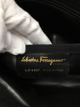 Salvatore Ferragamo◆ハンドバッグ/スウェード/BLK_画像3