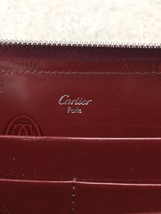 Cartier◆長財布/レザー/RED/レディース_画像3