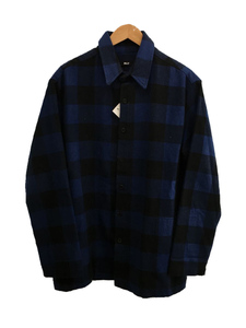 BILLY◆Big silhouette flannel shirt/L/コットン/BLU